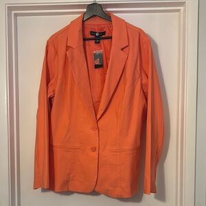 Ashely Stewart Coral Blazer/skirt set Size 16 NWT